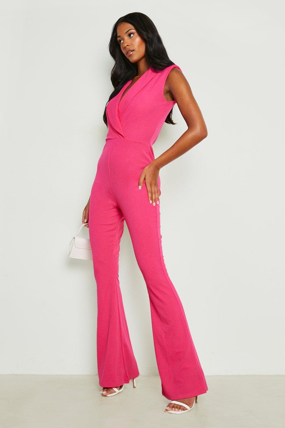 Pink store flared jumpsuit